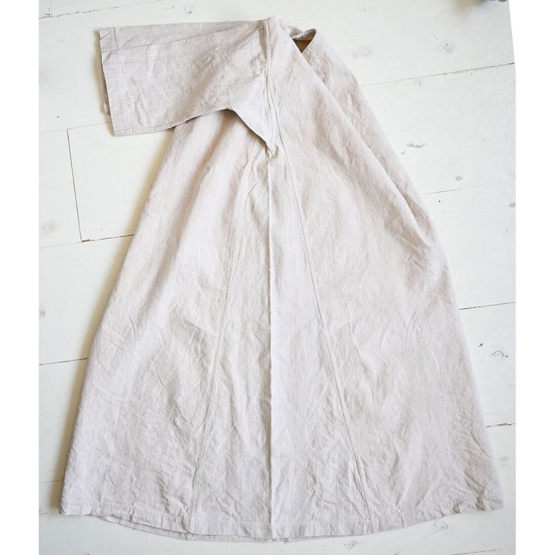 アンティークリネン　モノグラム刺繍　ワンピース ☆希少☆ Enyoアンティークリネンのモノグラム刺繍ワンピース