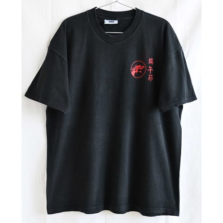 【90's vintage / Lee】"端午節 / DRAGON BOATS Boston" official T-shirts -XL / black- (p-242-12)