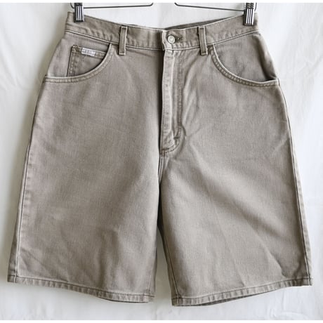 【80's vintage / made in USA】"Lee" cotton twill 5 pocket baggy shorts -12 MED / khaki-