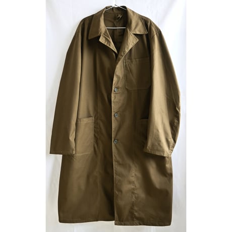 【dead stock / Romanian army】cotton work coat -52-1 / dark khaki- (ya-239-4b)