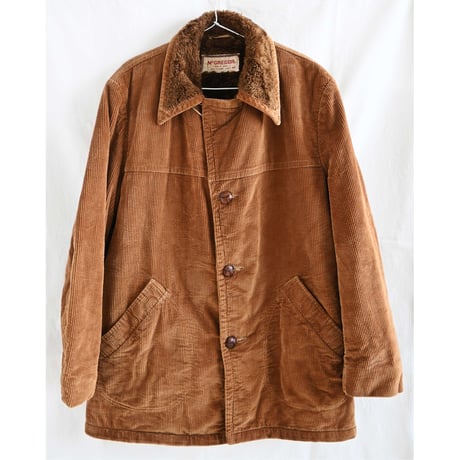 【70's vintage / made in USA】"McGREGOR" corduroy ranch coat inside bore -40/brown- (jt-241-8)