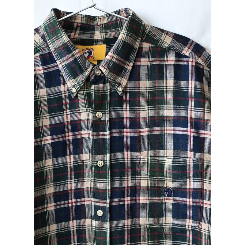 90's vintage / Duck Head】cotton 100% check B.D
