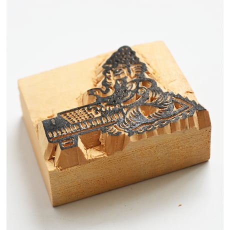 【Nepal hand made】"ganesha" wood block stamp (ti-235-3)