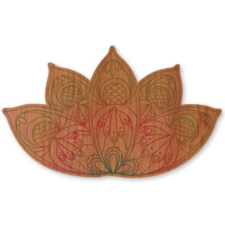【DUST CITY / made in USA】"WOOD STICKER" -rainbow lotus- (try-2306-3)