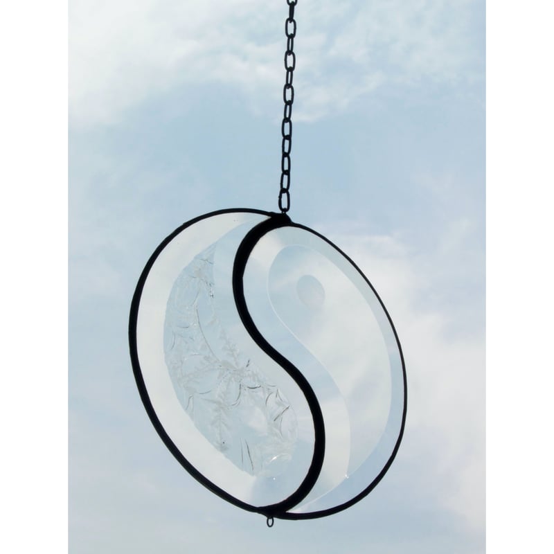 mosaik verglasung” stained glass ornament -yin