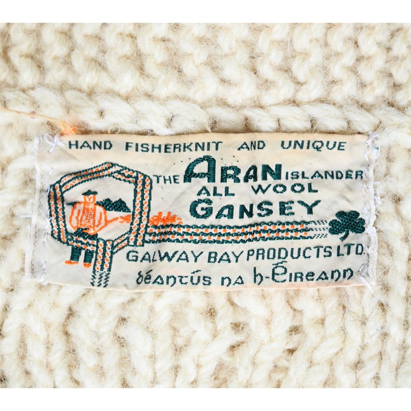 IRELAND製 GALWAY BAY アランニット カーディガン 60's vintage / made in Ireland】