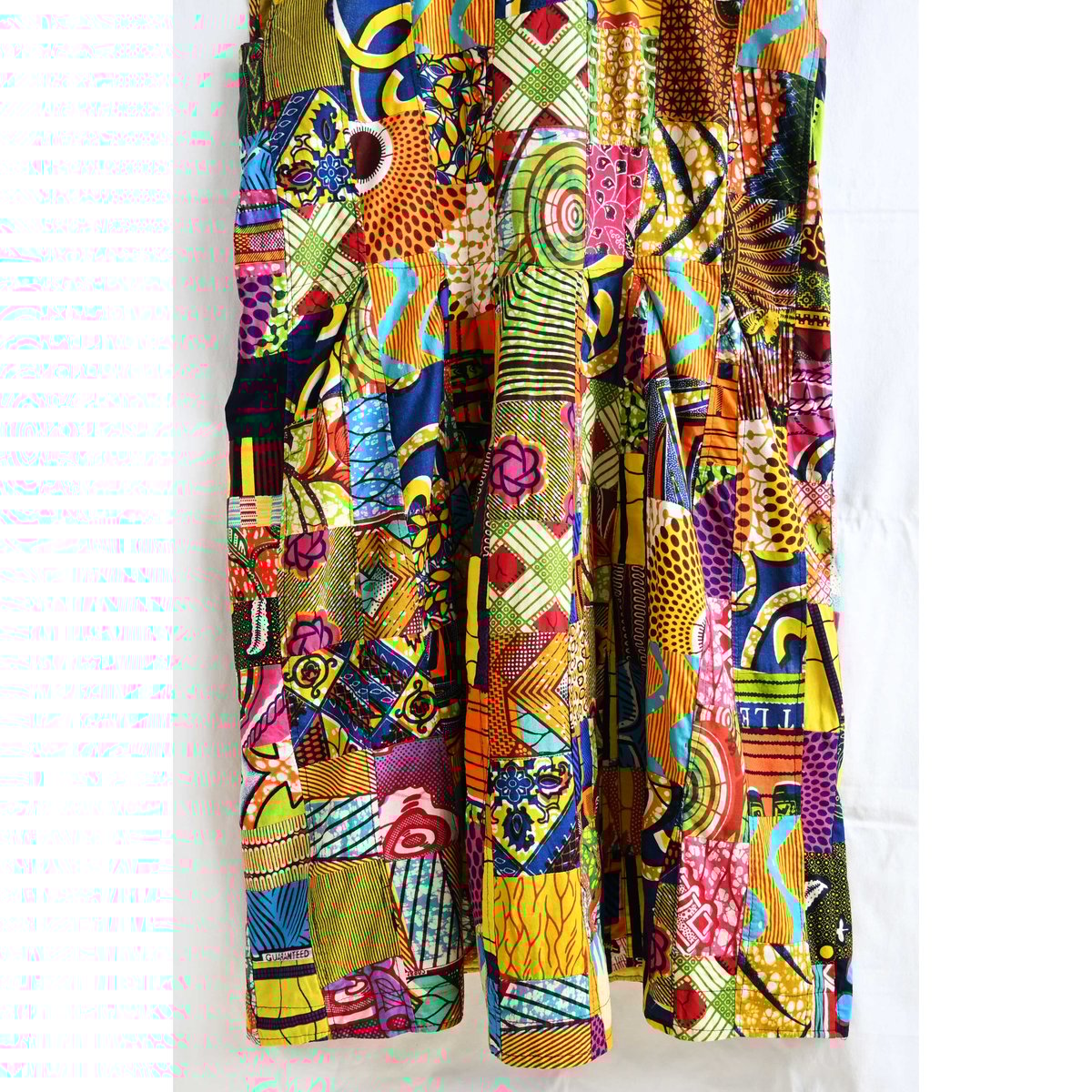 90's VINTAGE】african batik patchwork one-piece