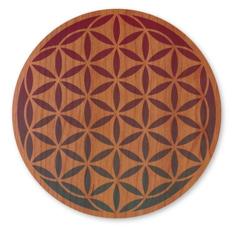 【DUST CITY / made in USA】"WOOD STICKER" -flower of life- (try-2306-6)