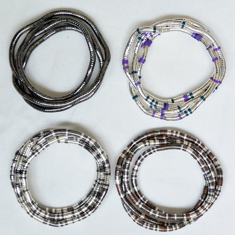 アクセサリーまとめ売り⭐︎ Fexible Stainless Wire Necklace “silver × pur