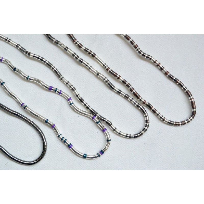 アクセサリーまとめ売り②⭐︎ Fexible Stainless Wire Necklace “silver × pur