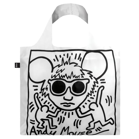 "LOQI" ●Museum collection● Keith Haring - Andy Mouse - Recycled Bag (KH.AM.R)