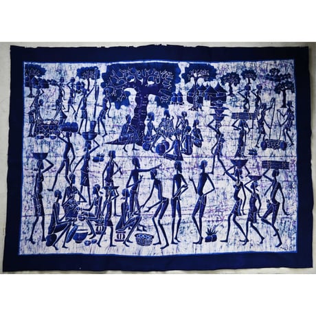 【値下げ】特大　絵画　アンコールワット　ろうけつ染 ろうけつ染 | STORES