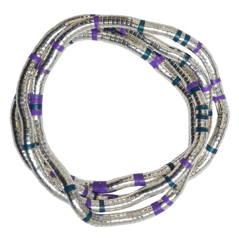 Fexible Stainless Wire Necklace “silver × pur Fexible Stainless Wire Necklace “silver × pur