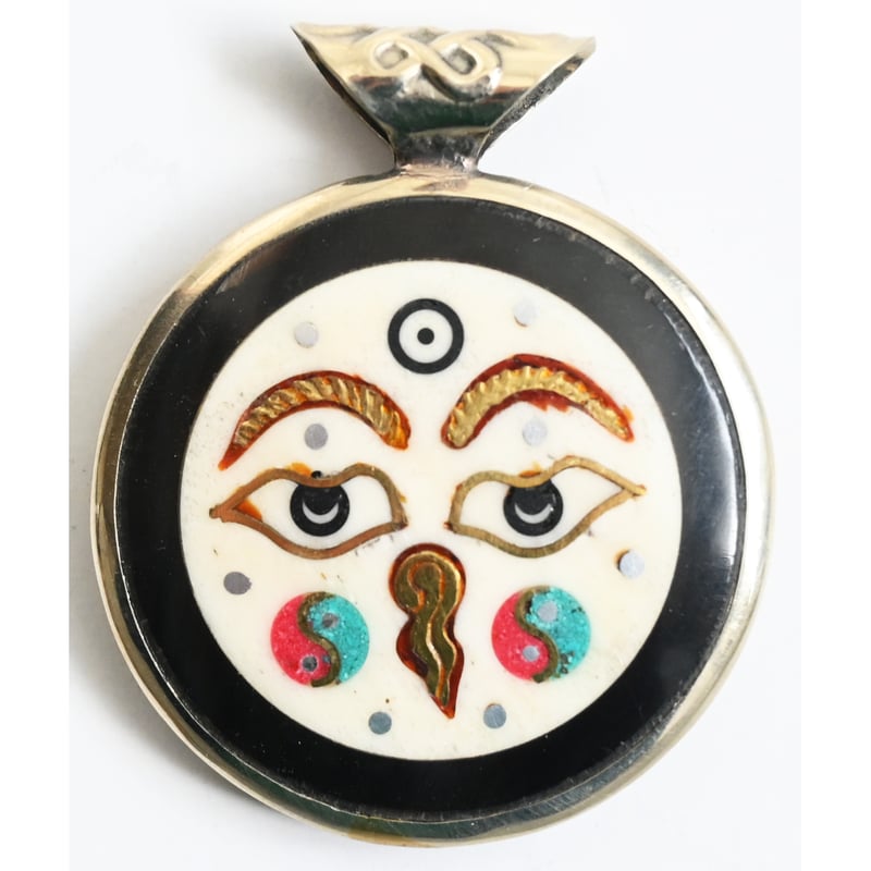 三眼 ブッダアイ 仏眼 Made in Nepal】reversible buddha eye & mantra p