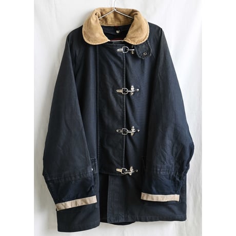 【90's vintage / COTTON'S INDUSTRIES】fireman jacket with liner -XL / black- (jt-239-8)