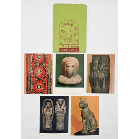 【1963's vintage / 便利堂】"エジプト美術展" 5 pieces set postcard (nk-2311-1)