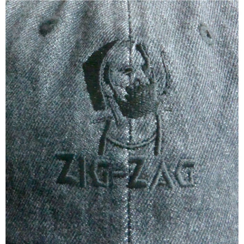 再入荷 “zig zag” Washed Denim Low Cap / Vintage Bl 再入荷 “zig zag” Washed Denim Low Cap / Vintage Bl