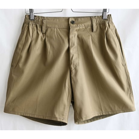 【dead stock / 90's vintage】"Italian army" E.I. chino shorts -52R / khaki- (q-2405-3-1)