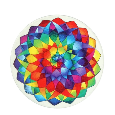 【 starshine arts 】fiona mcauliffe “rainbow mandala” sticker (ss-2)