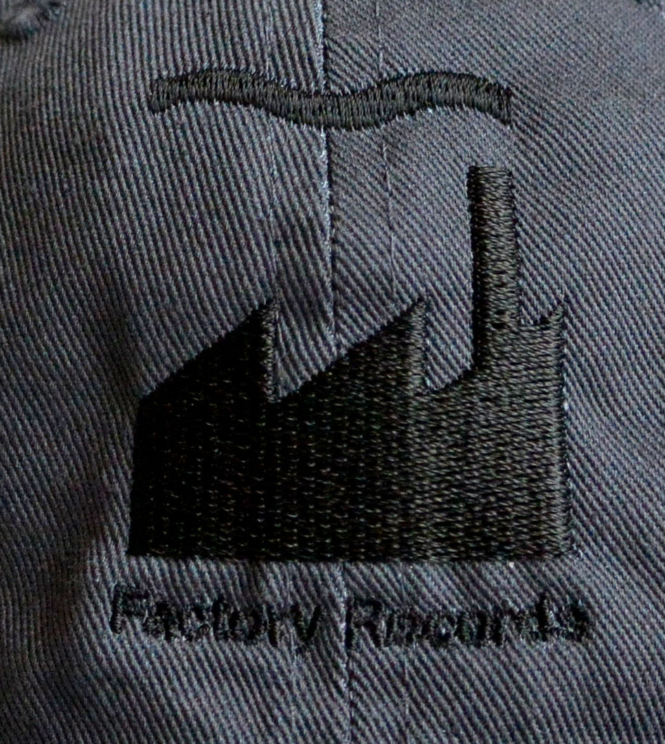 Factory Records” / Washed Twill Low Cap / char