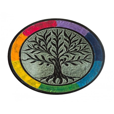 "tree of life 〜rainbow〜" Incense stick holder soapstone  (si002)