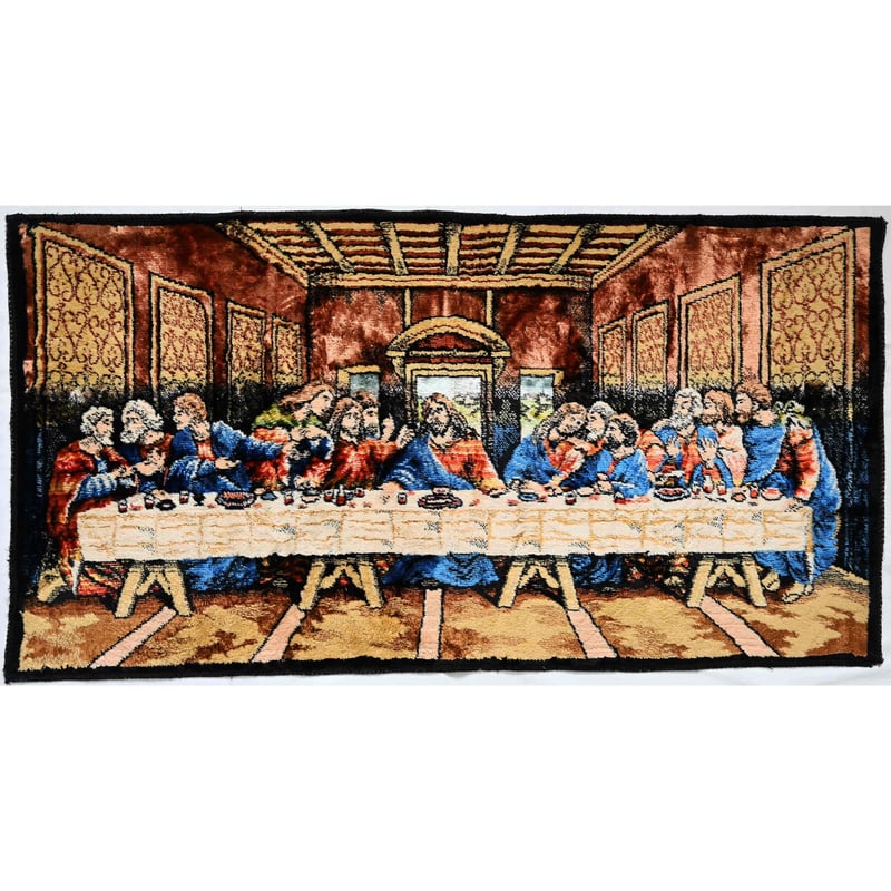 【vintage】最後の晩餐　大型　ラグ　タペストリー　120cm×170cm vintage】最後の晩餐 大型 ラグ タペストリー 120cm×170cm vintage