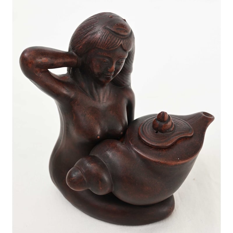 vintage object 急須】Beautifl nude-lady & 河童 conc