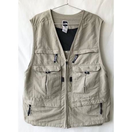 【vintage / THE NORTH FACE】"tekware technology" fishing vest -M / gray beige- (om-2301-15)