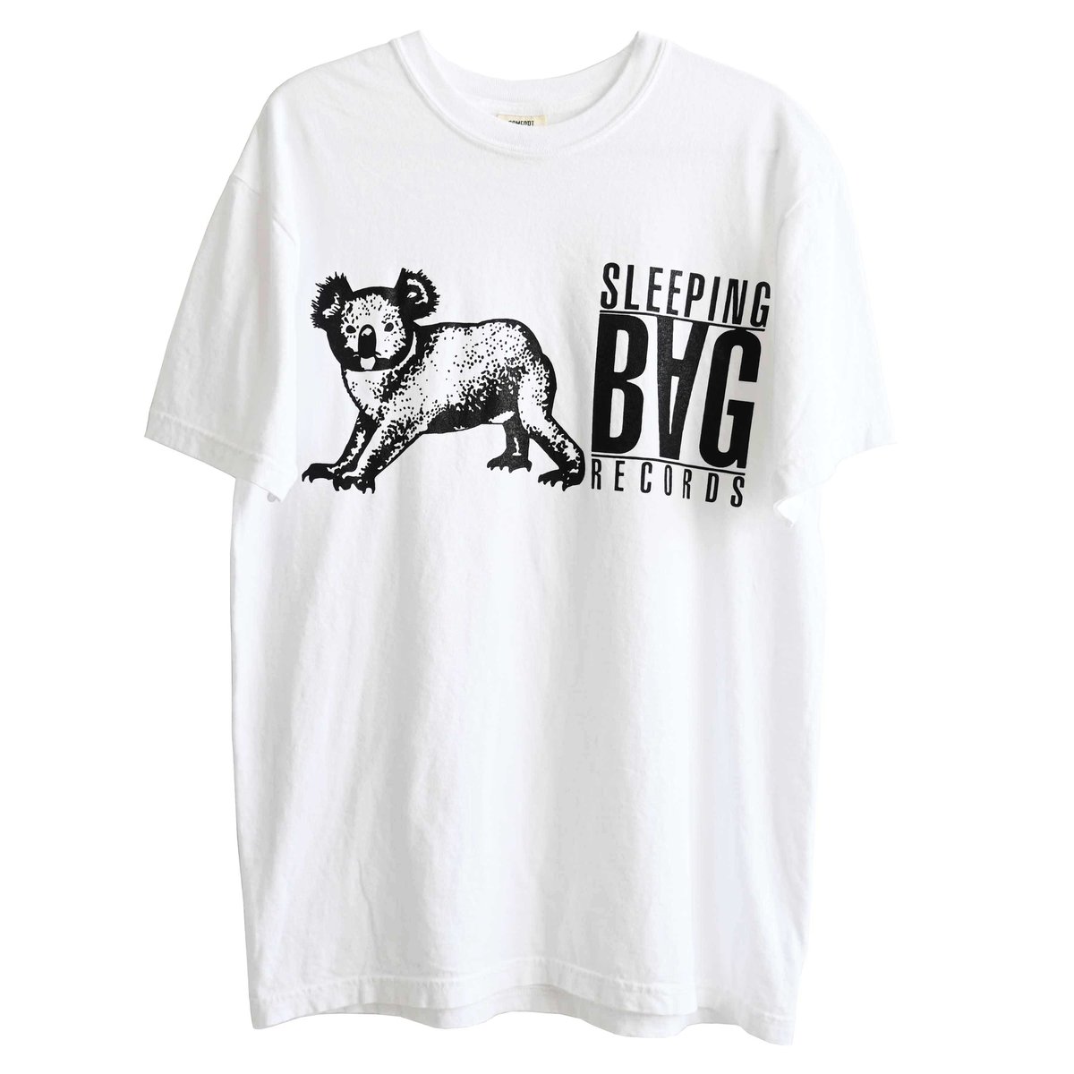 SLEEPING BAG RECORDS】label logo T-shirts -M & 