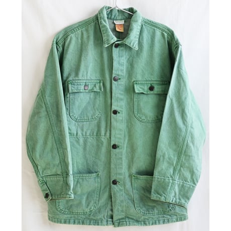 【euro vintage / Cyrillus】mint green denim work jacket coverall -38/40- (jt-239-17)