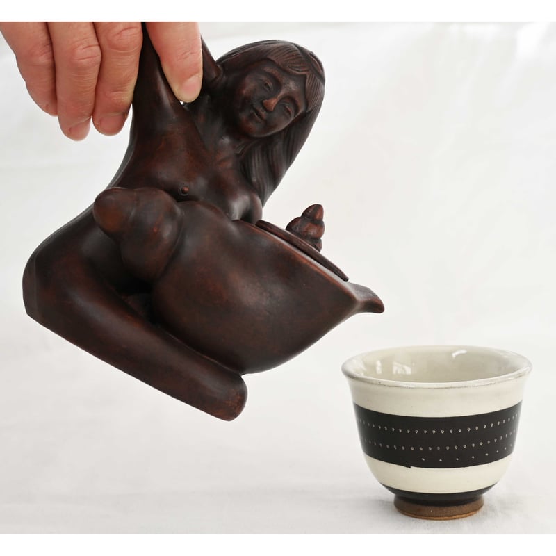 vintage object 急須】Beautifl nude-lady & 河童 conc