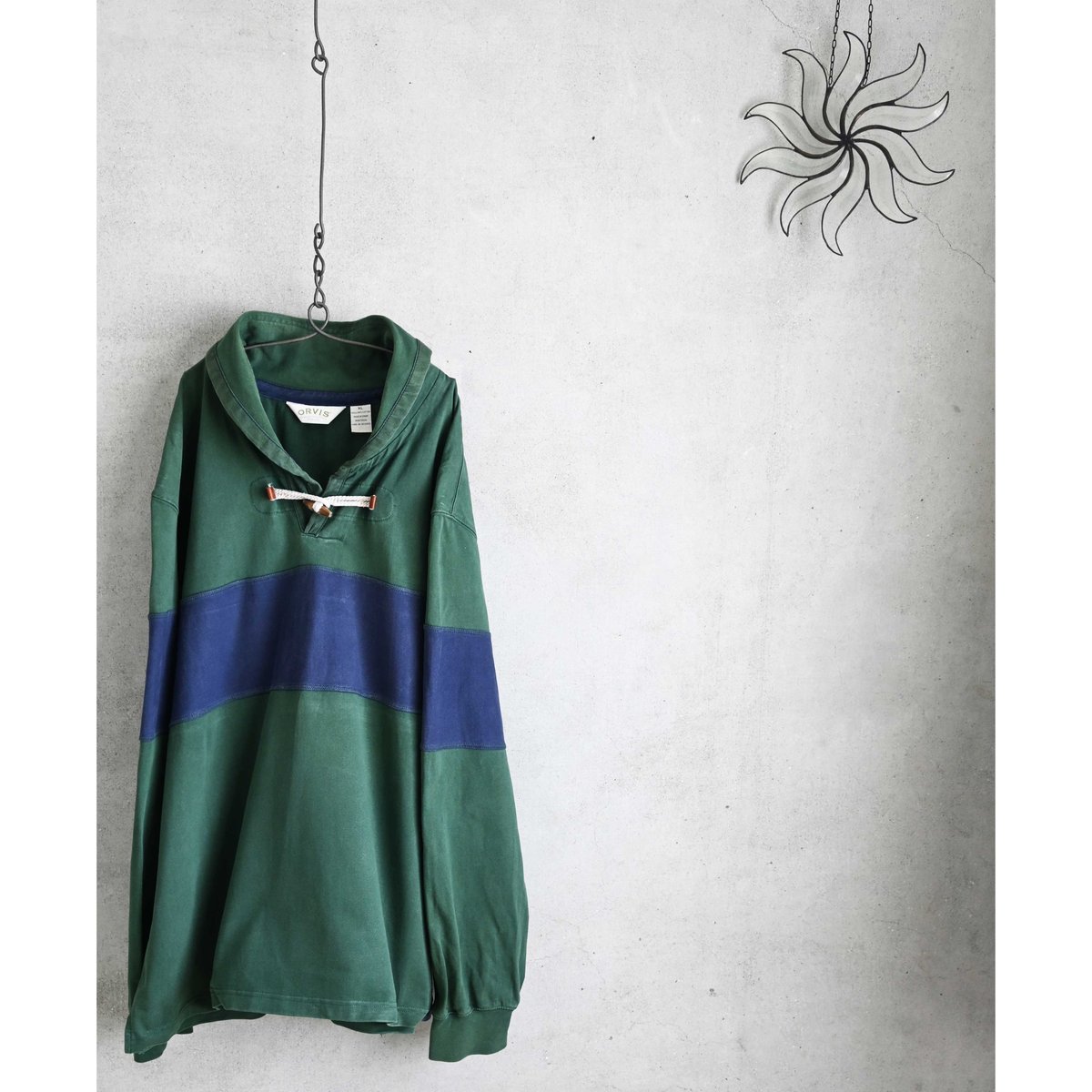 Vintage / ORVIS】shawl collar pullover rugger