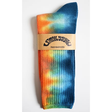 【SMALL STONE】tie dye socks -men's & lady's・2 size / rainbow- (ev-235-1)