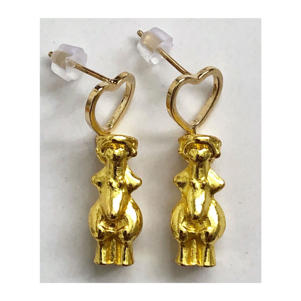 縄文 / 国宝土偶 】 “縄文のビーナス” ピアス -gold- (jo-04) | L 縄文 / 国宝土偶 】 “縄文のビーナス” ピアス -gold- (jo-04) | L