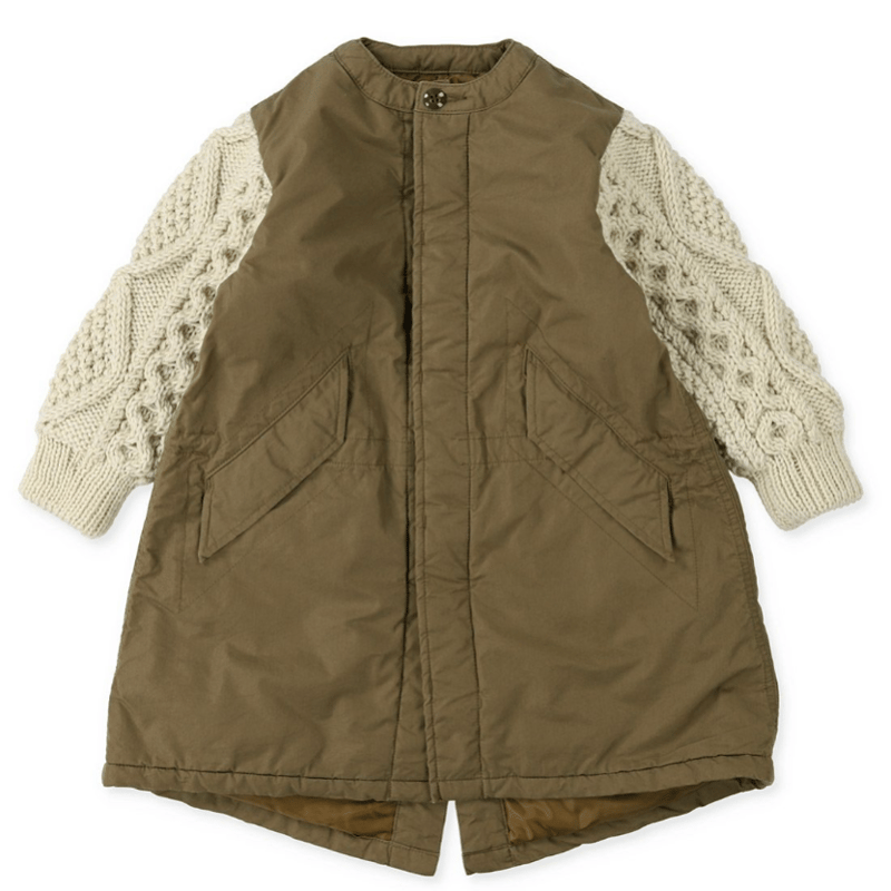 DENIM DUNGAREE/CNウェザー袖ニットドッキングコート | R.R.R 