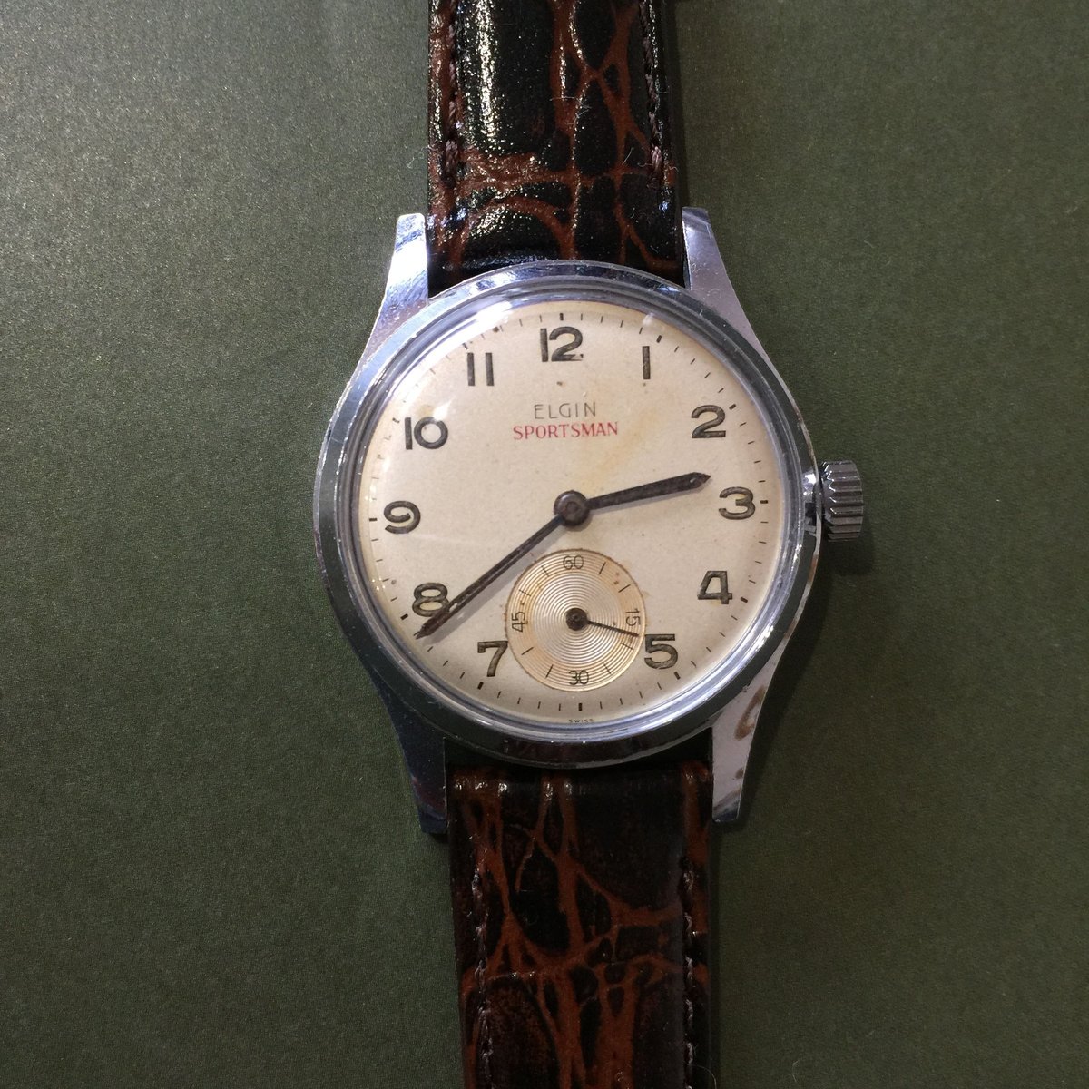 ELGIN エルジン　スポーツマン　アンティーク　ビンテージ　スモセコ　手巻き ELGIN エルジン スポーツマン アンティーク ビンテージ スモセコ