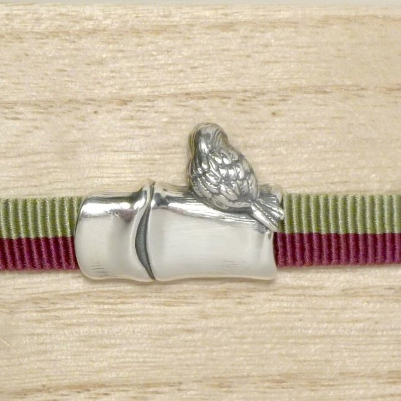 九九」憩の帯留（竹に雀） | koichou