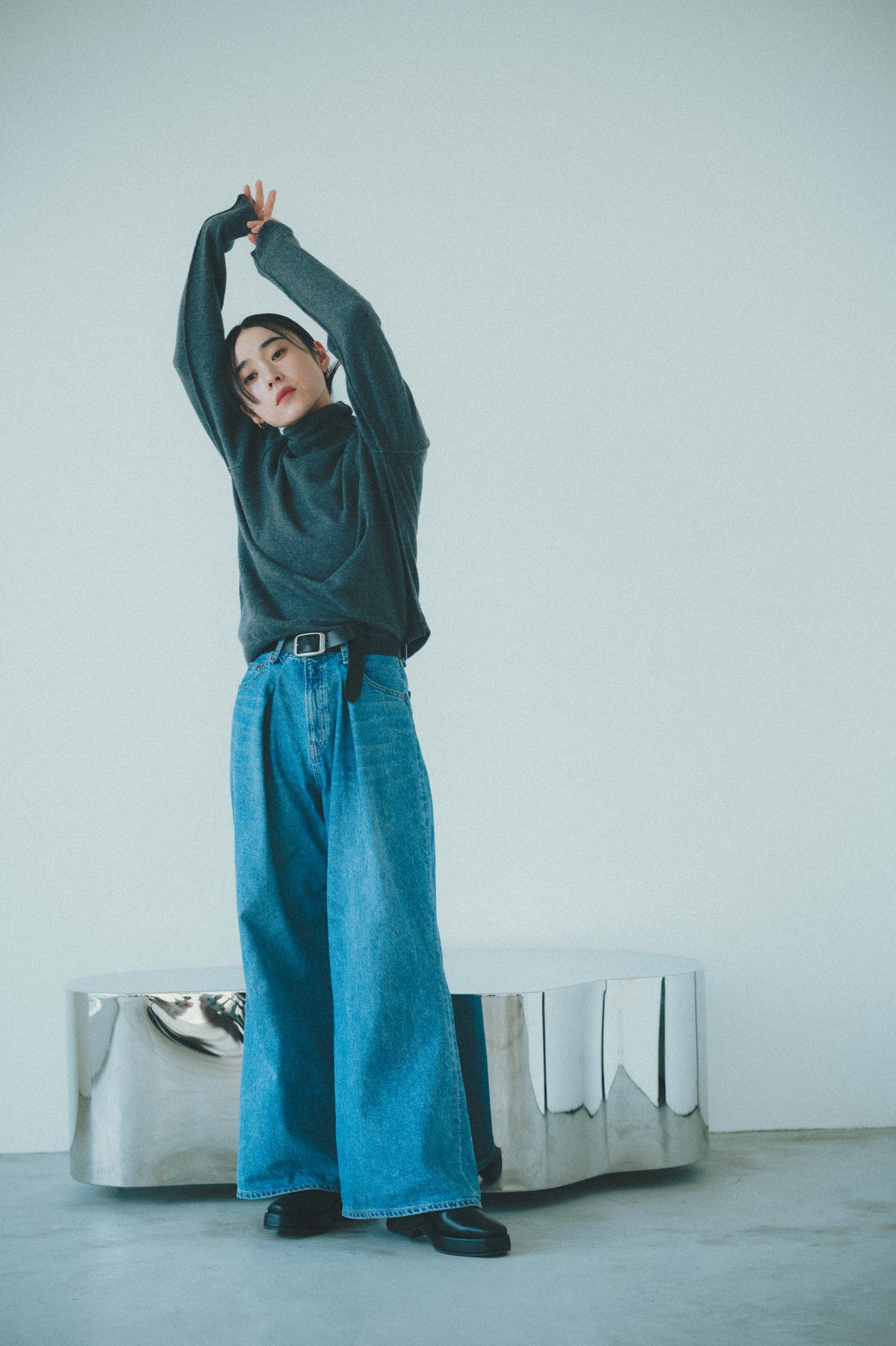 Tack denim pants | aluna