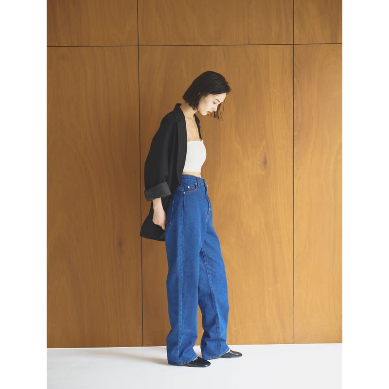 【nammi 】LINKABLE デニムエンブロイダリートップス(ブルー) nammi 】LINKABLE デニムエンブロイダリートップス(ブルー) DENIM /No