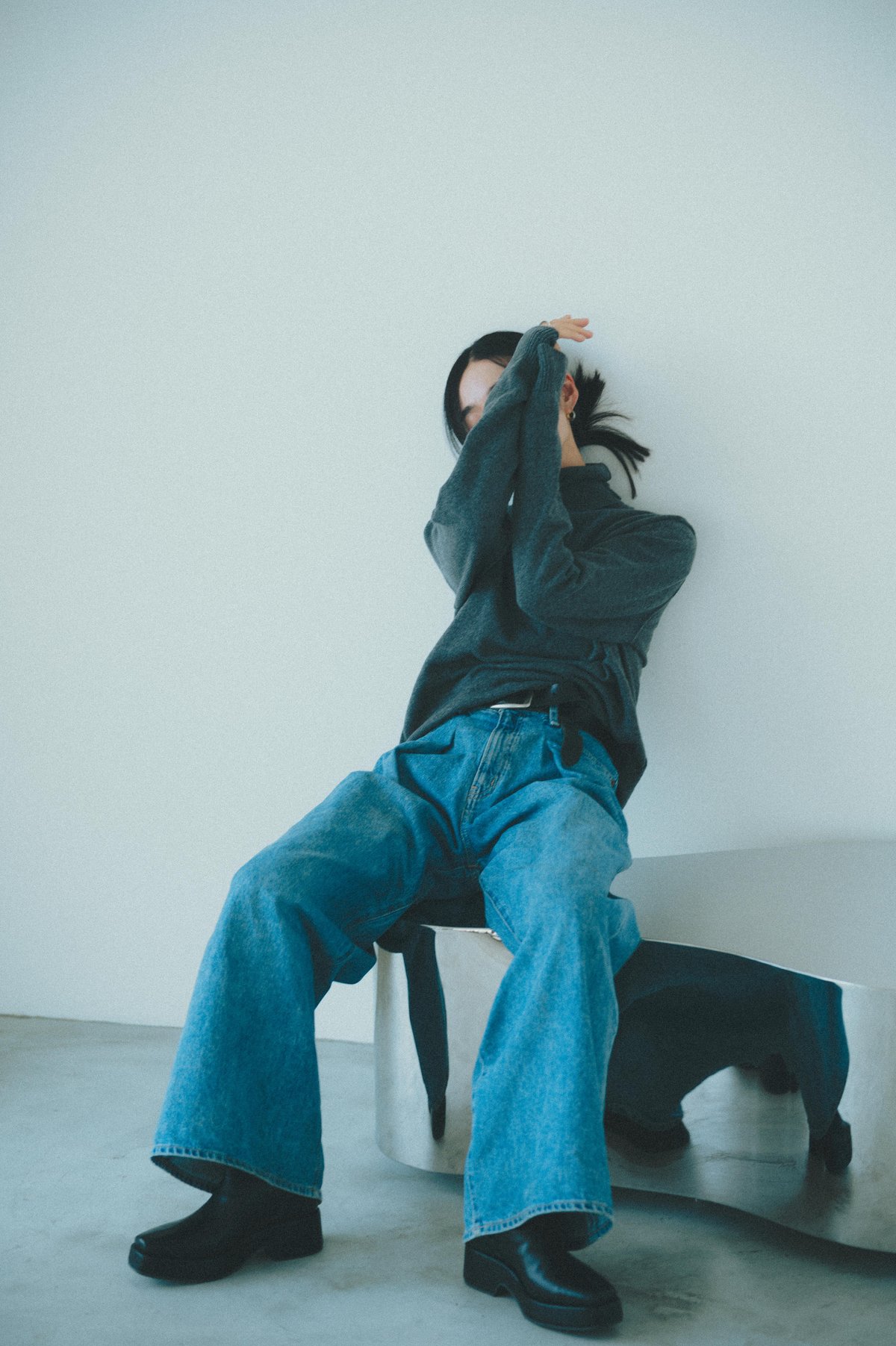 Tack denim pants | aluna