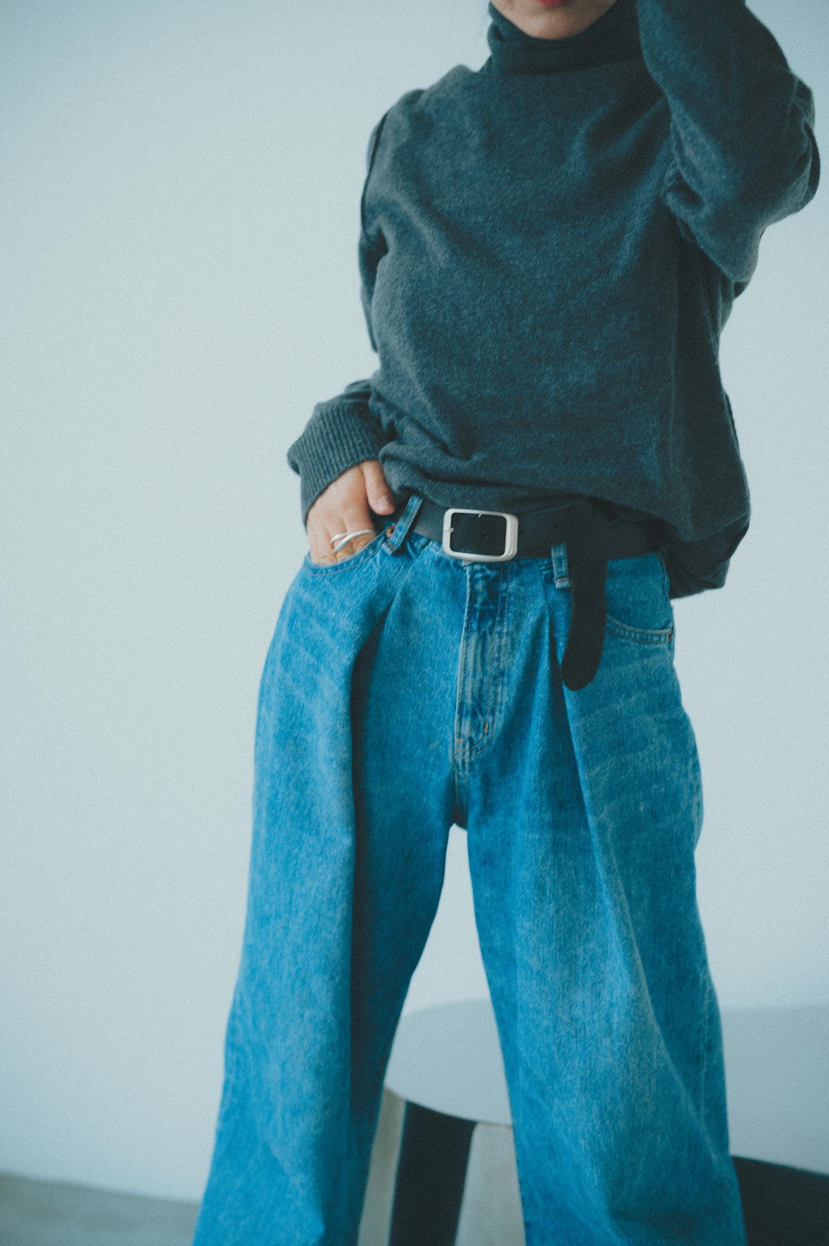 Tack denim pants | aluna