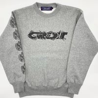 CREDIT "BARBED WIRE SKULL DEVILL "  CREW NECK SWEAT・GRAY