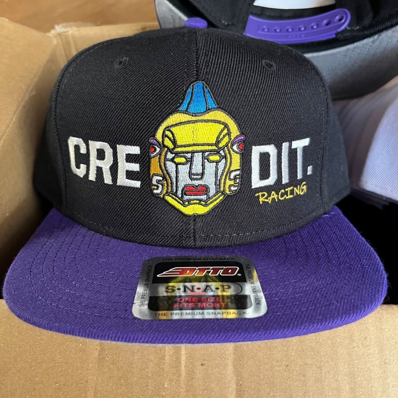 CREDIT X CHEETAH” ROADRUNNER CAP・BLACKxPURPLE