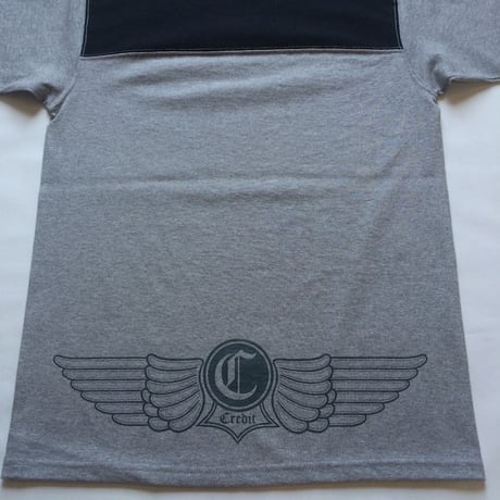 CREDIT "ATHLETIC - JERSEY" TEE・Grey/Black