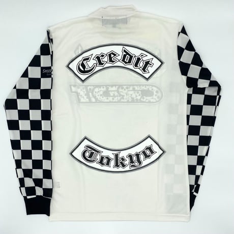 CREDIT "Vintage Racers" メッシュジャージ・ホワイト/チェッカー・日本製
