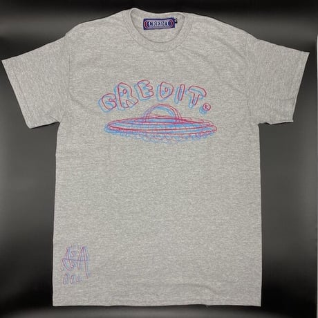 CREDIT × ASA3000・UFO "Flying Saucer" 3D T-SHIRTS・Gray