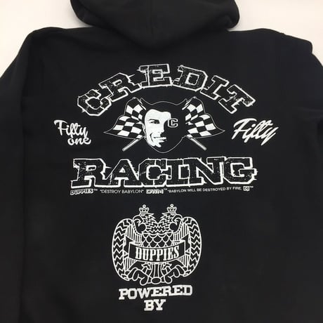 CREDIT × DUPPIES  "DEVIL"・ HOODIE SWEAT・Black White