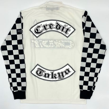 CREDIT "Vintage Racers" メッシュジャージ・ホワイト/チェッカー・日本製