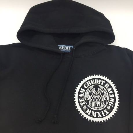 CREDIT × DUPPIES  "DEVIL"・ HOODIE SWEAT・Black White