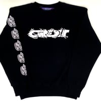 CREDIT "BARBED WIRE SKULL DEVILL "  CREW NECK SWEAT・BLACK